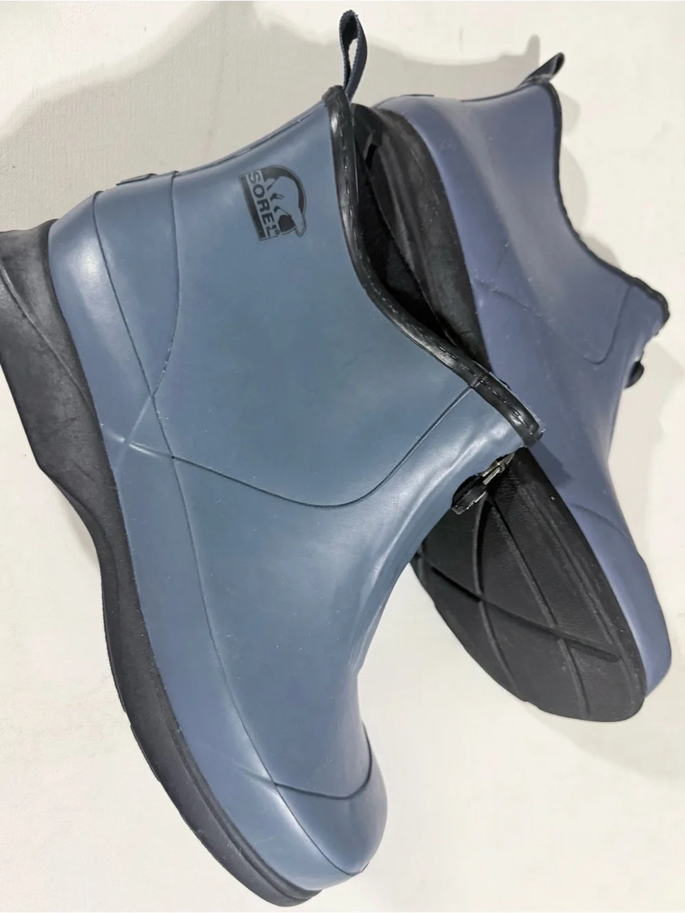 Sorel Women's Navy Front-Zip Waterproof Ankle Rain Gauge Boots